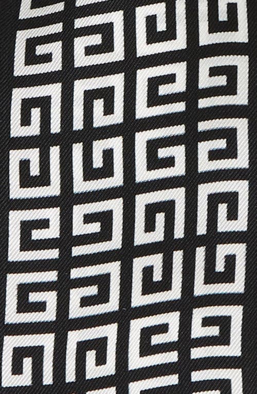 Shop Givenchy 4g Print Silk Twilly Scarf In Black/white
