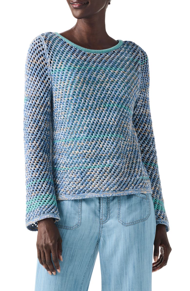 NIC+ZOE Surf Open Stitch Sweater, Main, color, 