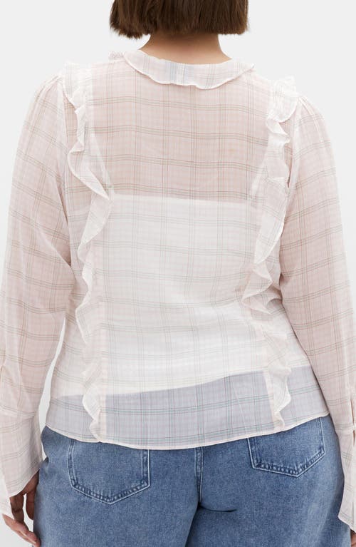 City Chic Sweet Nothings Ruffle Top In White
