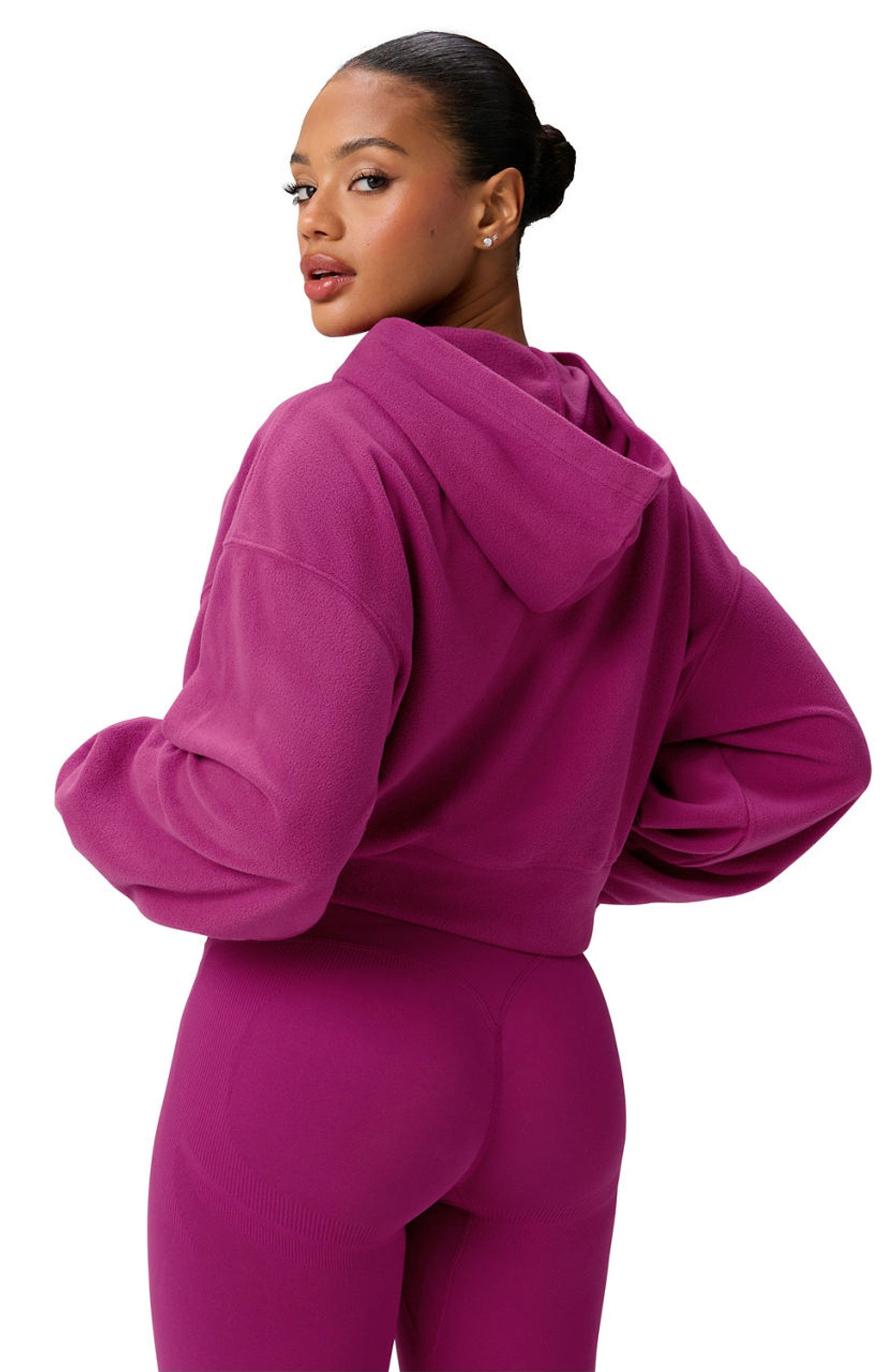 Fabletics Polar Fleece Cropped Hoodie (Women) | Nordstrom