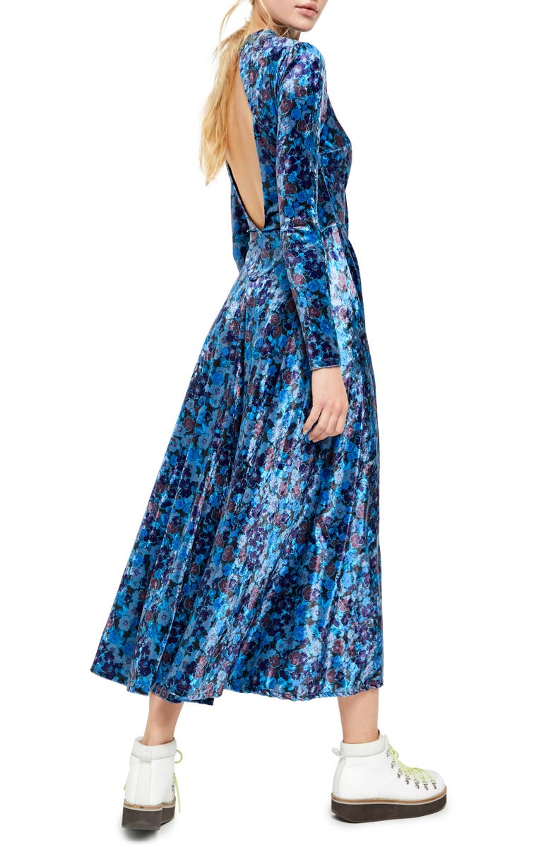 Free People Heartland Long Sleeve Velvet Midi Dress | Nordstrom Free People Heartland Long Sleeve Velvet Midi Dress | Nordstrom