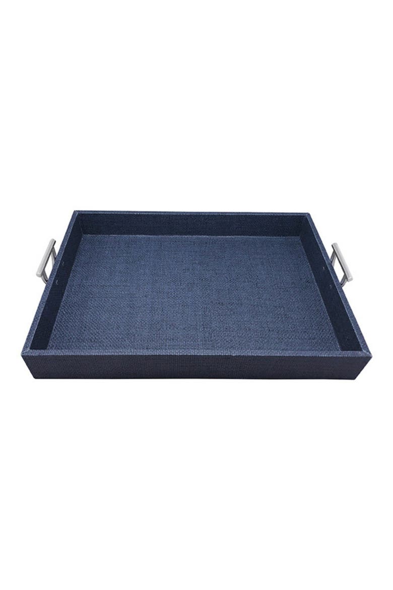 Woven Textured Serving Tray, Main, color, BLUE