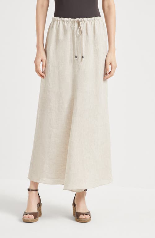 Brunello Cucinelli Monili Linen Maxi Skirt