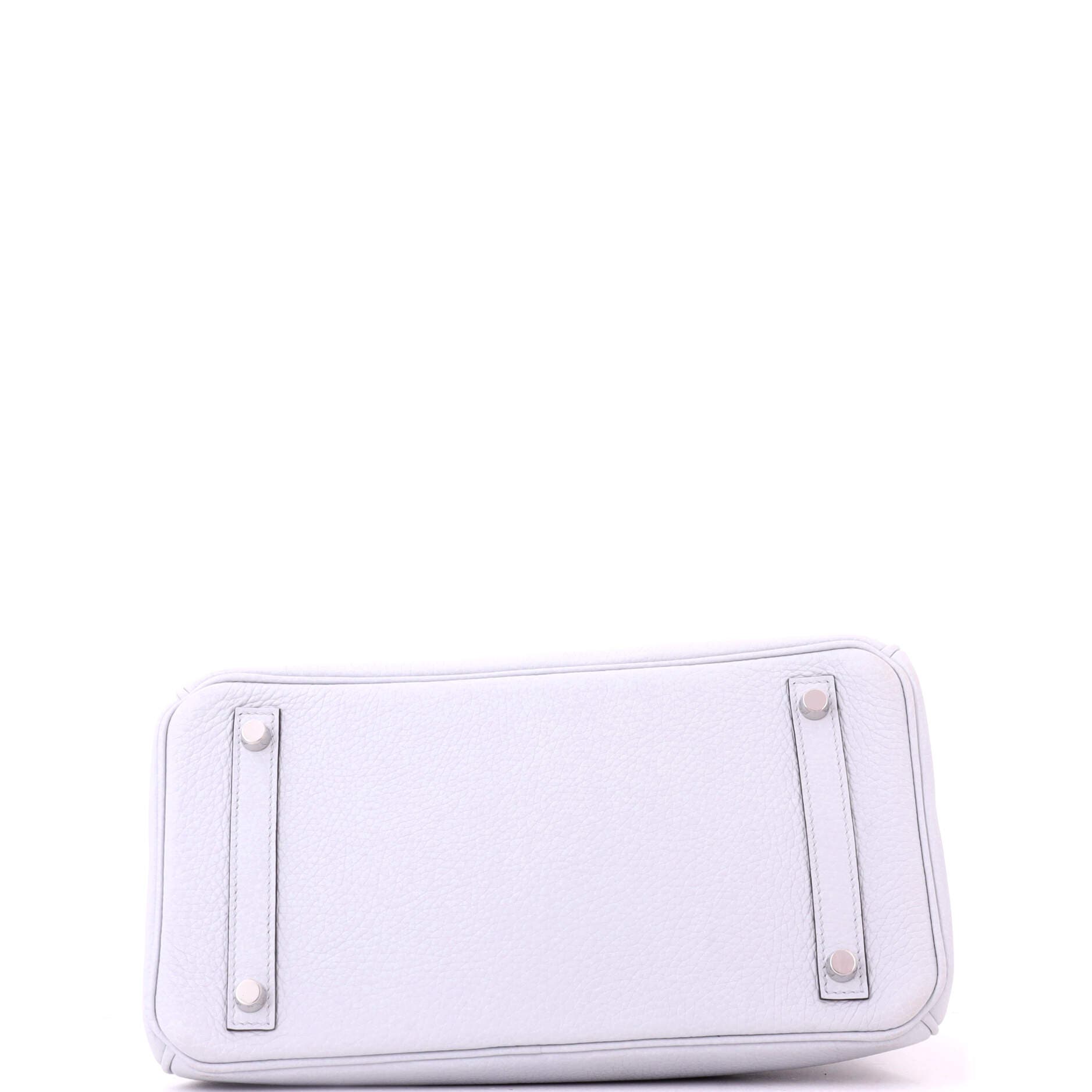 Pre-Owned Hermes Birkin Handbag Blue Clemence with Palladium Hardware 30, Alternate, color, Bleu Pale