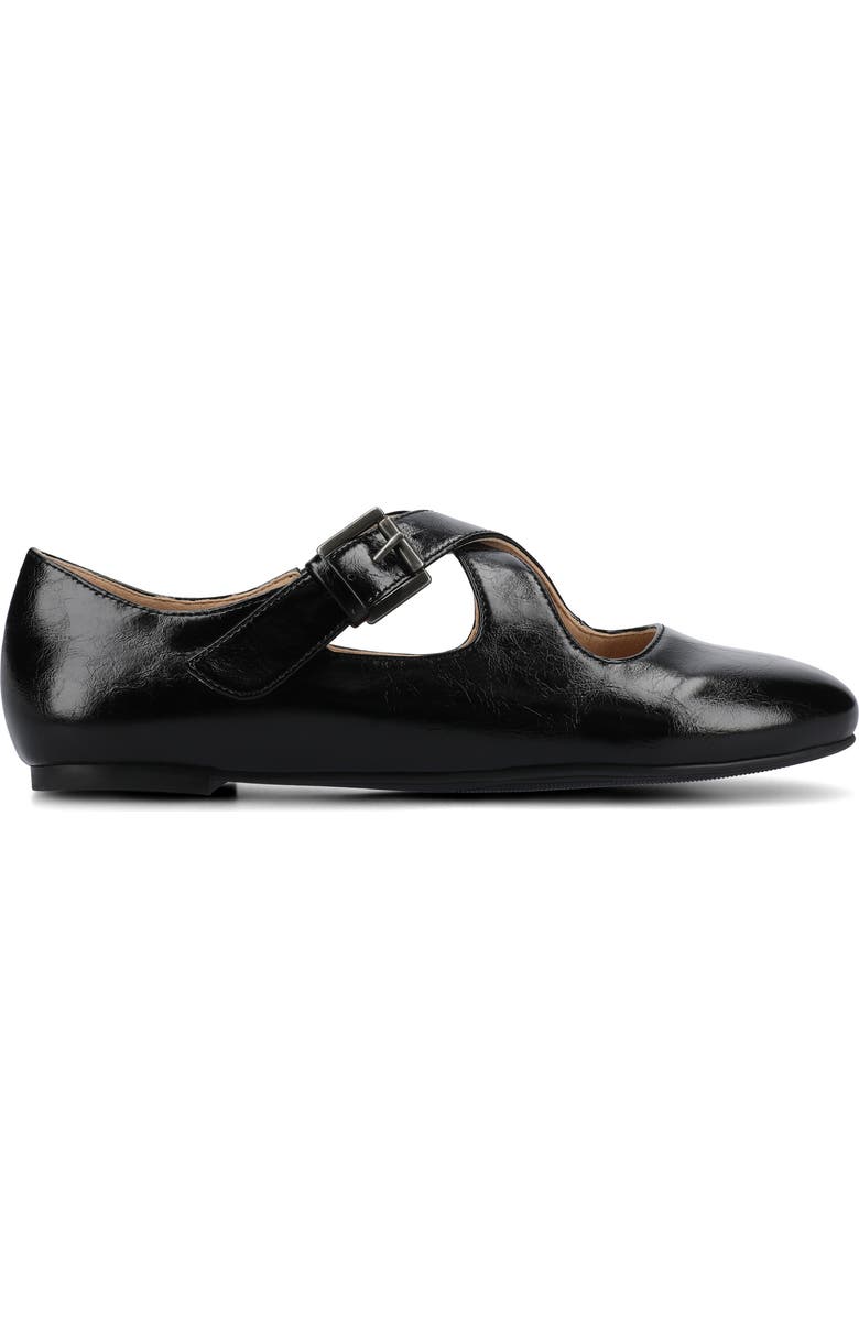 Journee Collection Ivanna Mary Jane Flat, Alternate, color, Black