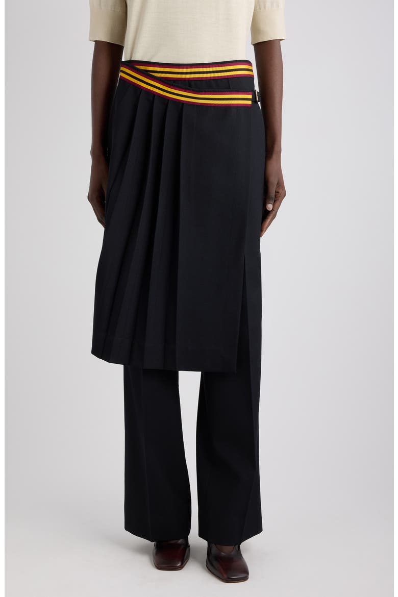 Prestona Serge Wool Twill Pants, Main, color, BLACK