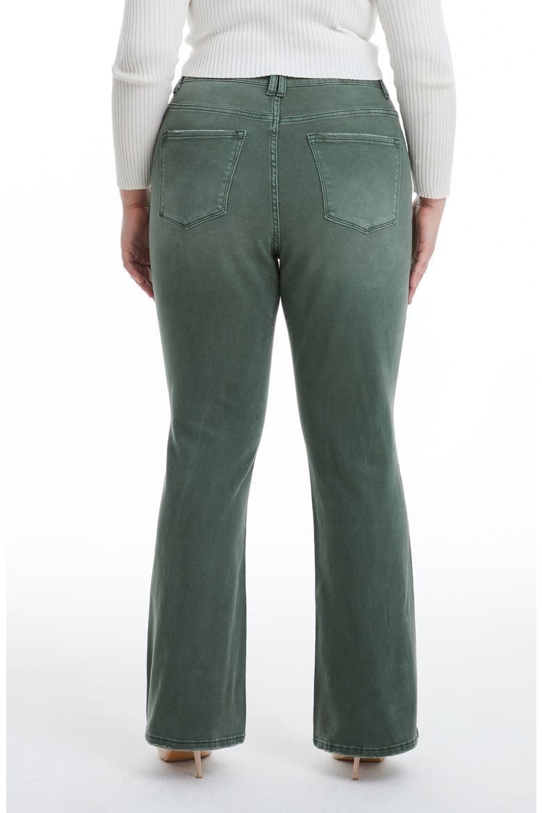 Emily High Waist Distressed Flare Leg Jean, Alternate, color, GREEN