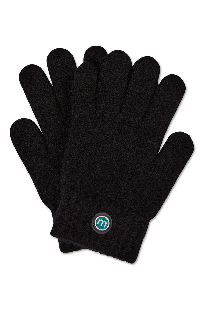 MeMoi Kids' Knit in Bow Gloves, Alternate, color, Black