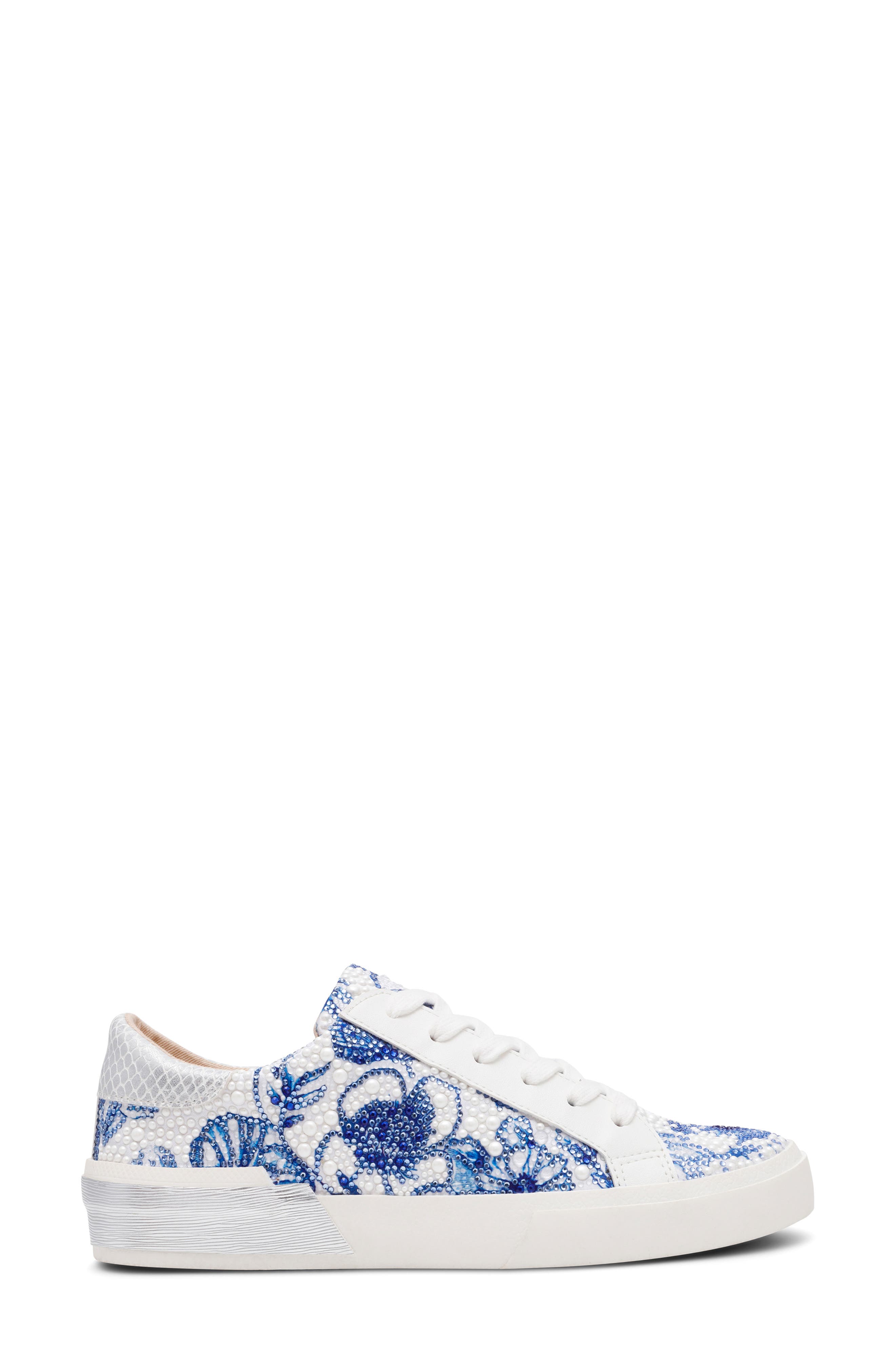Damon Sneaker, Alternate, color, WHITE/ BLUE FLORAL