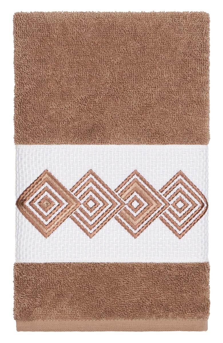 Linum Home Textiles Noah 3-Piece Embellished Towel - Latte, Alternate, color, Latte