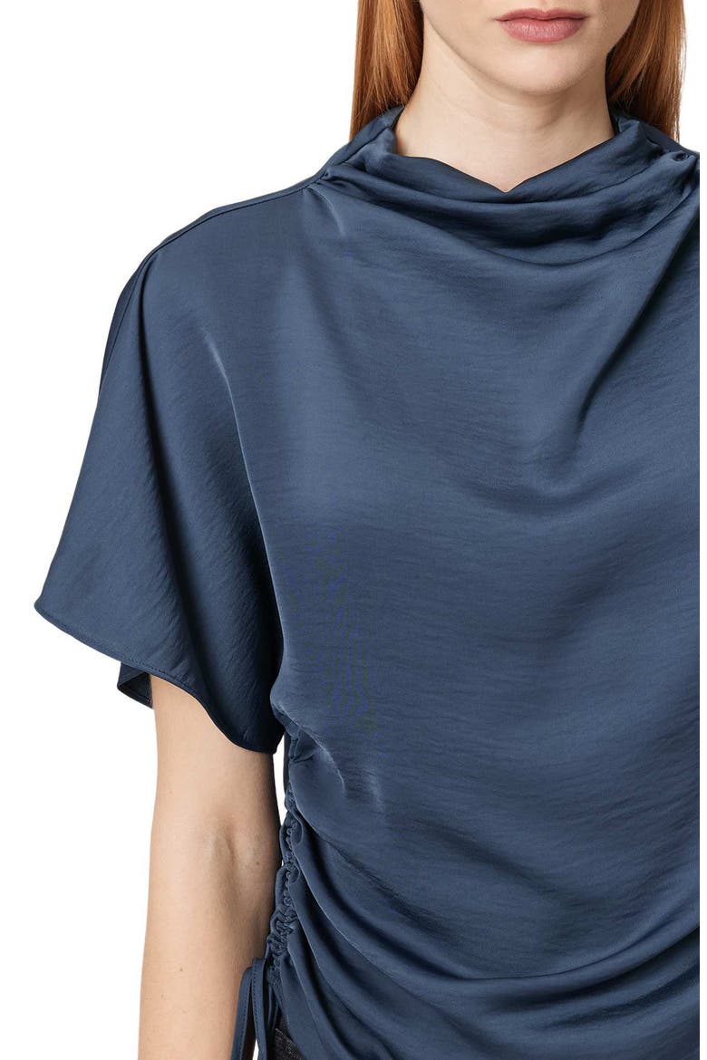 Leslie Side Ruched Top, Alternate, color, MIDNIGHT BLUE