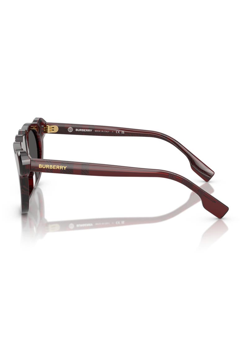 Kids' 43mm Irregular Sunglasses, Alternate, color, CHECK RED / DARK GREY