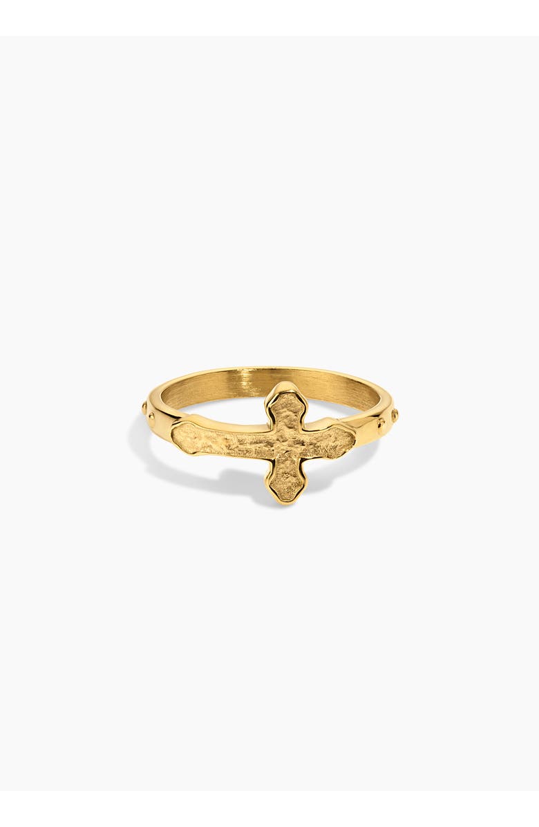 Electric Picks Cross Ring, Main, color, Gold
