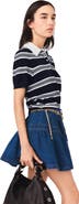 maje Short denim skirt