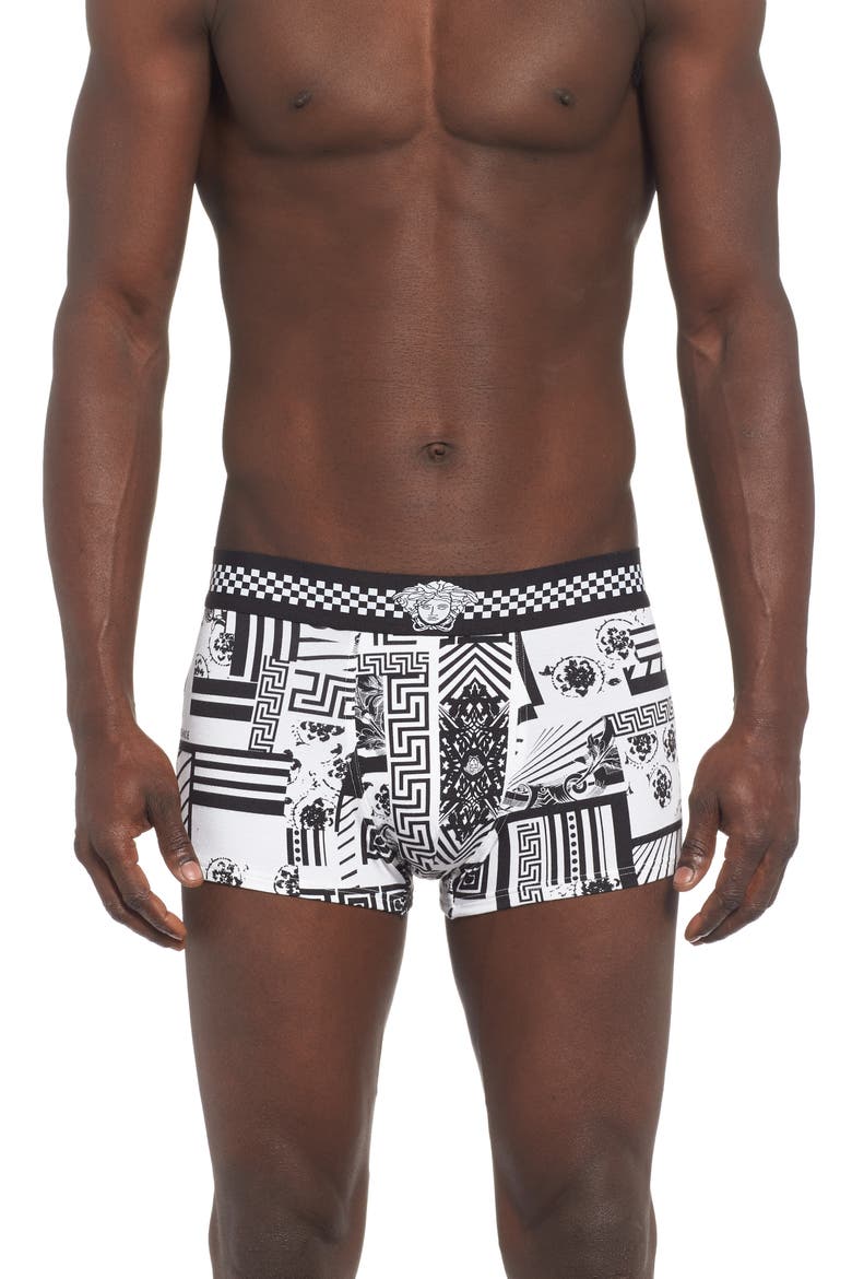 Low Rise Trunks, Main, color, BLACK/ WHITE