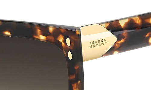 Isabel Marant 55mm Gradient Rectangular Sunglasses In Havana/brown Sf