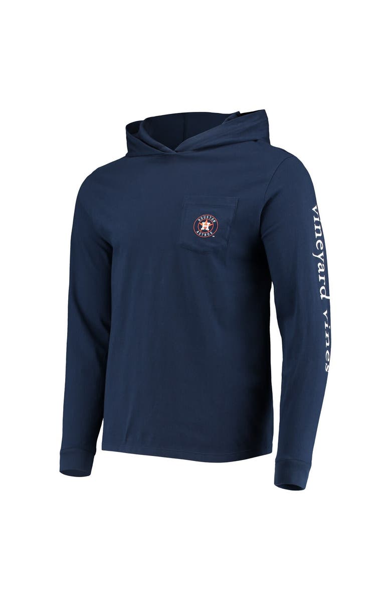 vineyard vines Men's Vineyard Vines Navy Houston Astros Long Sleeve Hoodie T-Shirt, Alternate, color,