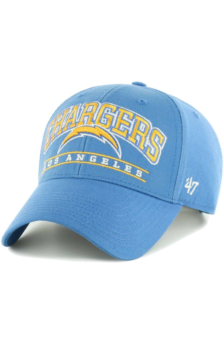 '47 Men's '47 Powder Blue Los Angeles Chargers Fletcher MVP Adjustable Hat, Main, color,