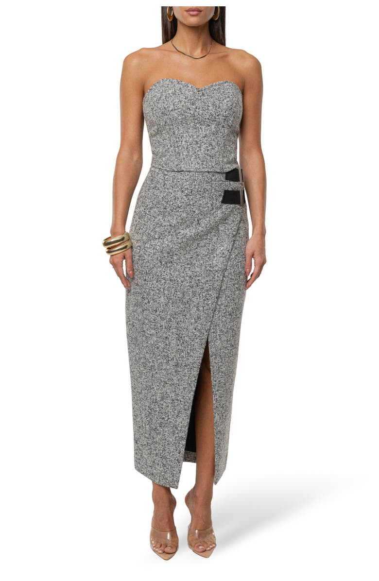 JLUXLABEL All You Need Tweed Corset, Alternate, color, Light Grey