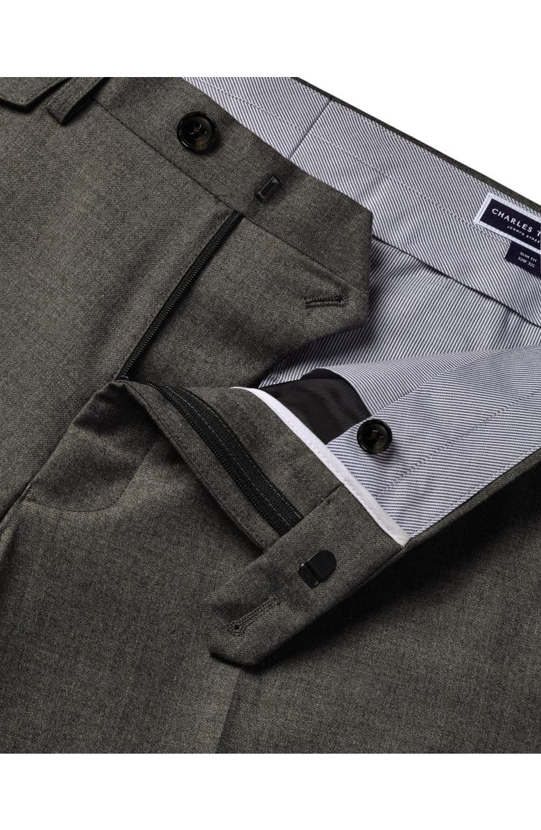 Charles Tyrwhitt Wool Stretch Slim Fit Pants, Alternate, color, Grey