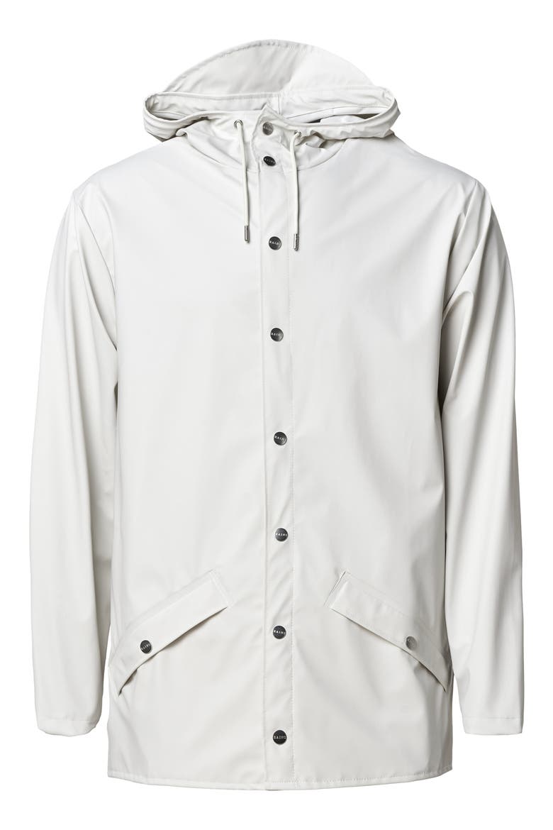 Lightweight Hooded Rain Jacket, Alternate, color, OFF WHITE