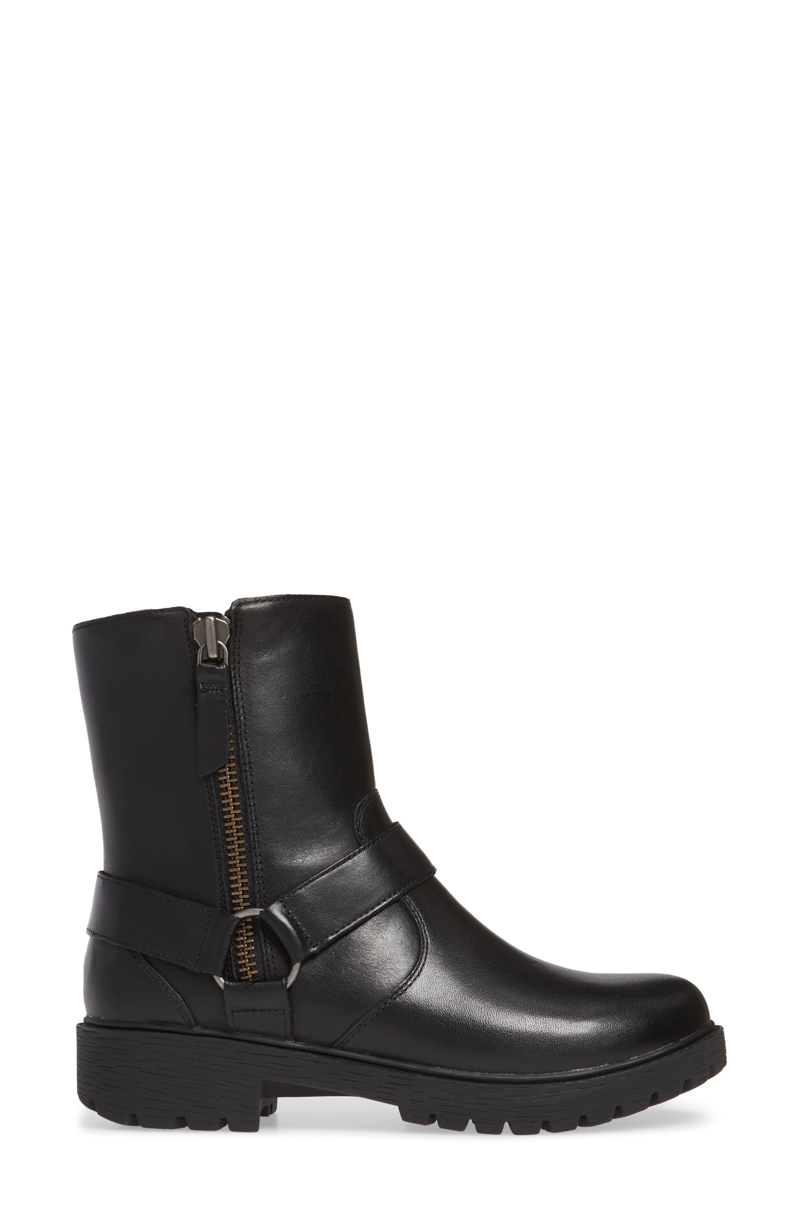 Alegria Water Resistant Boot, Alternate, color, CRAZYHORSE BLACK LEATHER