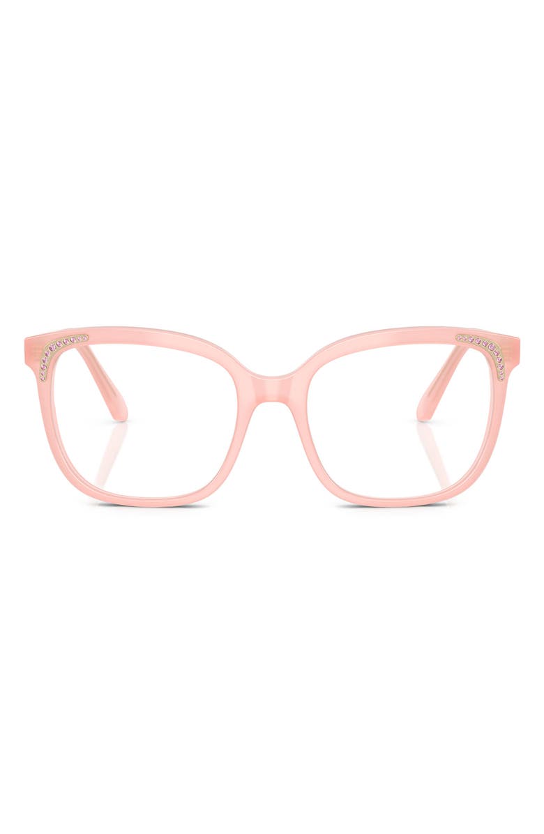 Swarovski 54mm Butterfly Optical Glasses, Main, color, Milky Pink