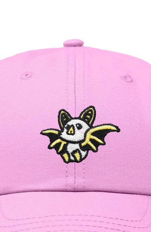 Dalix Honduran Bat Embroidered Dad Hat In Light Pink