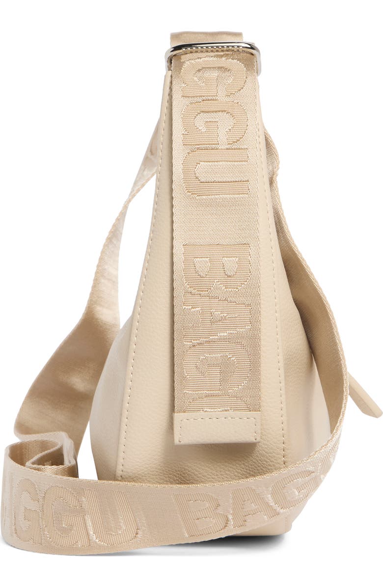 Baggu Small Recycled Leather Crescent Bag, Alternate, color, Stone
