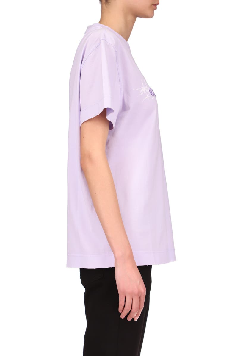 Givenchy Barbed Wire Logo Distressed Cotton Graphic Tee, Alternate, color,