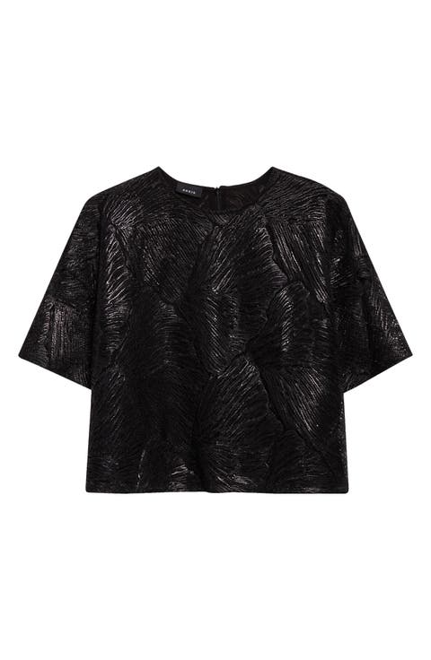 Lacquered Sea Fan Lace Top