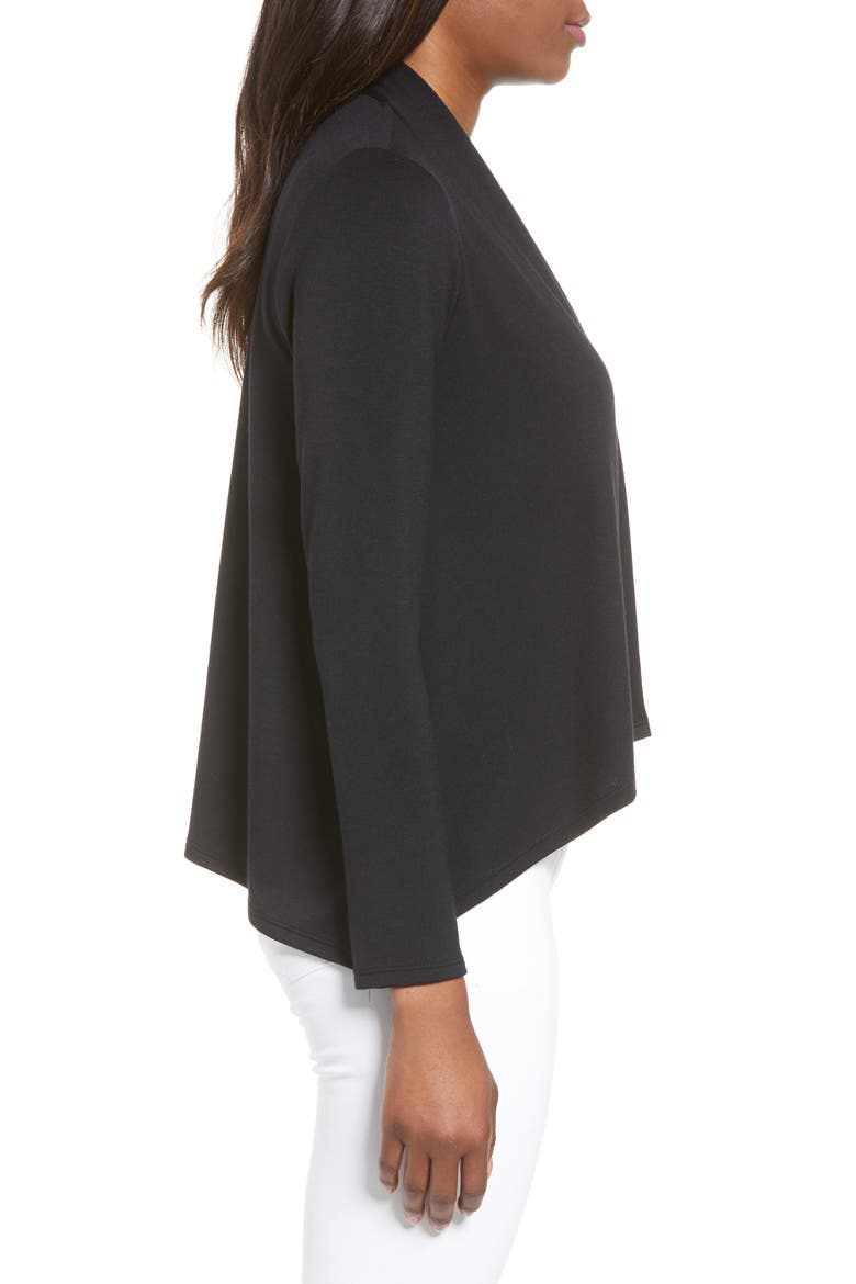 Gibson High/Low Cardigan, Alternate, color, BLACK