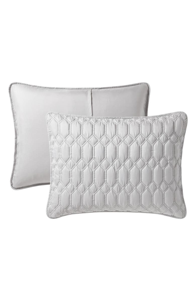 VCNY HOME Diamond 3-Piece Quilt Set, Alternate, color, Light Grey