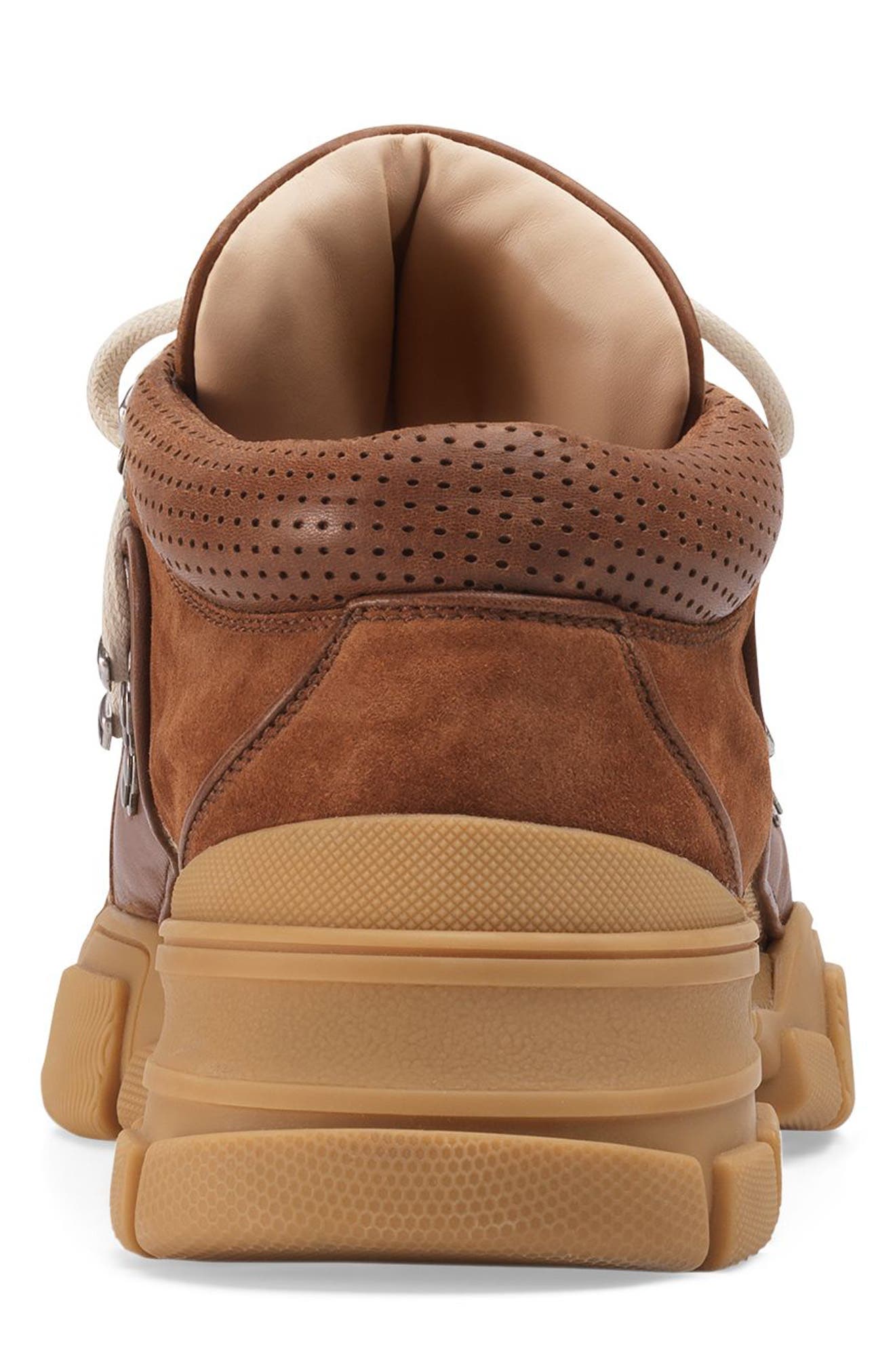 Gucci Leather & Original GG Trekking Boot, Alternate, color, 