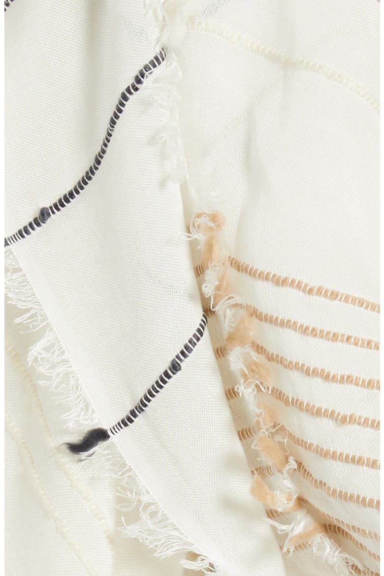 Striped Long Scarf, Alternate, color, IVORY MULTI