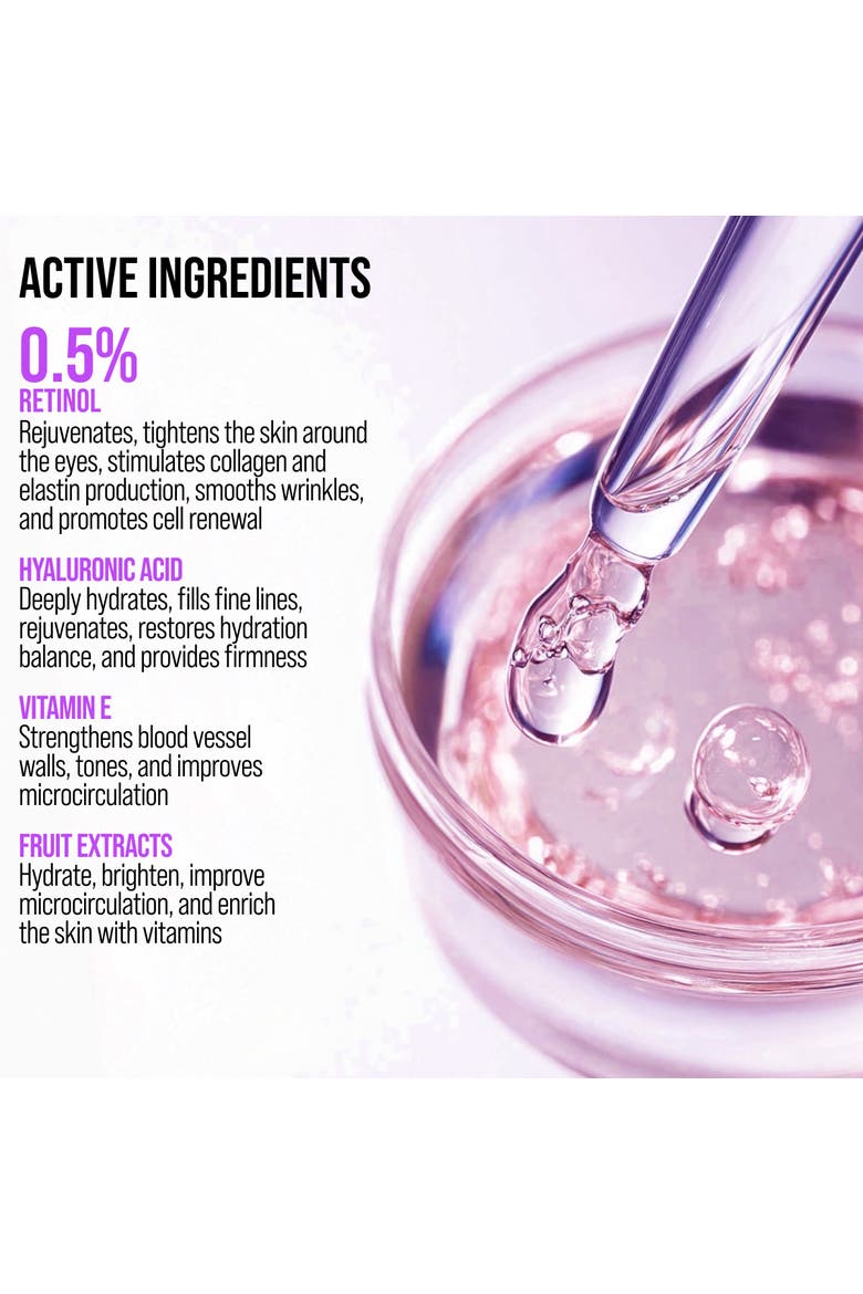 Eye Cream with Retinol for Moisturizing & Smoothing Skin with Cooling Ceramic Applicator, Alternate, color, White