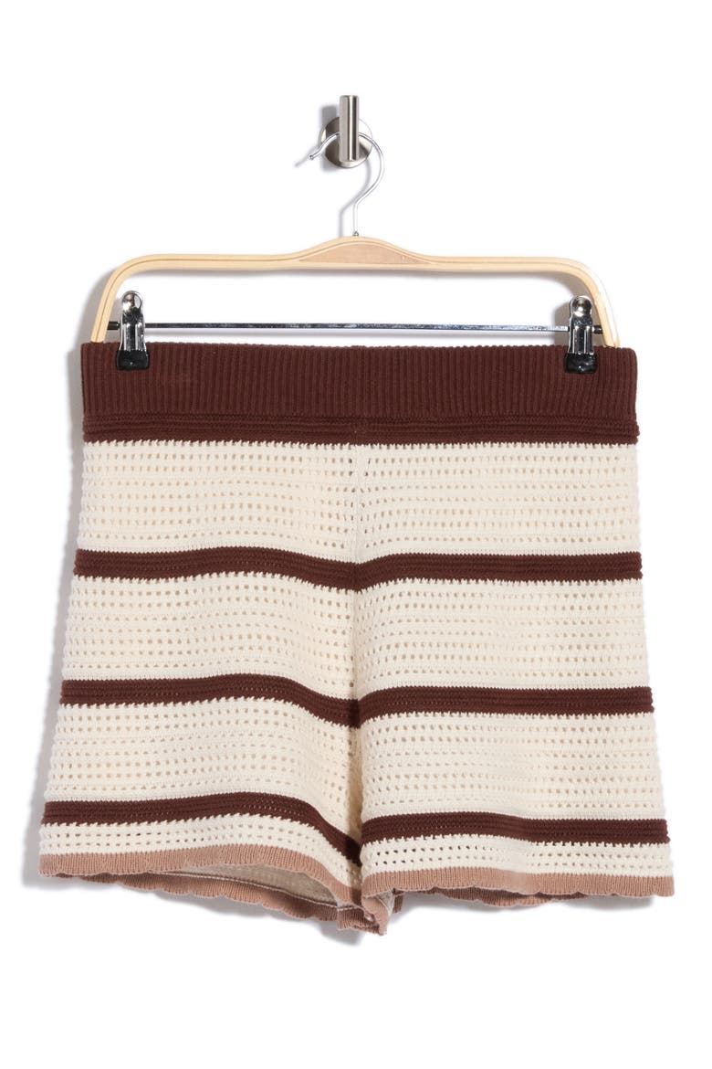 Mesh Stripe Shorts, Alternate, color, ANTIQUE WHITE