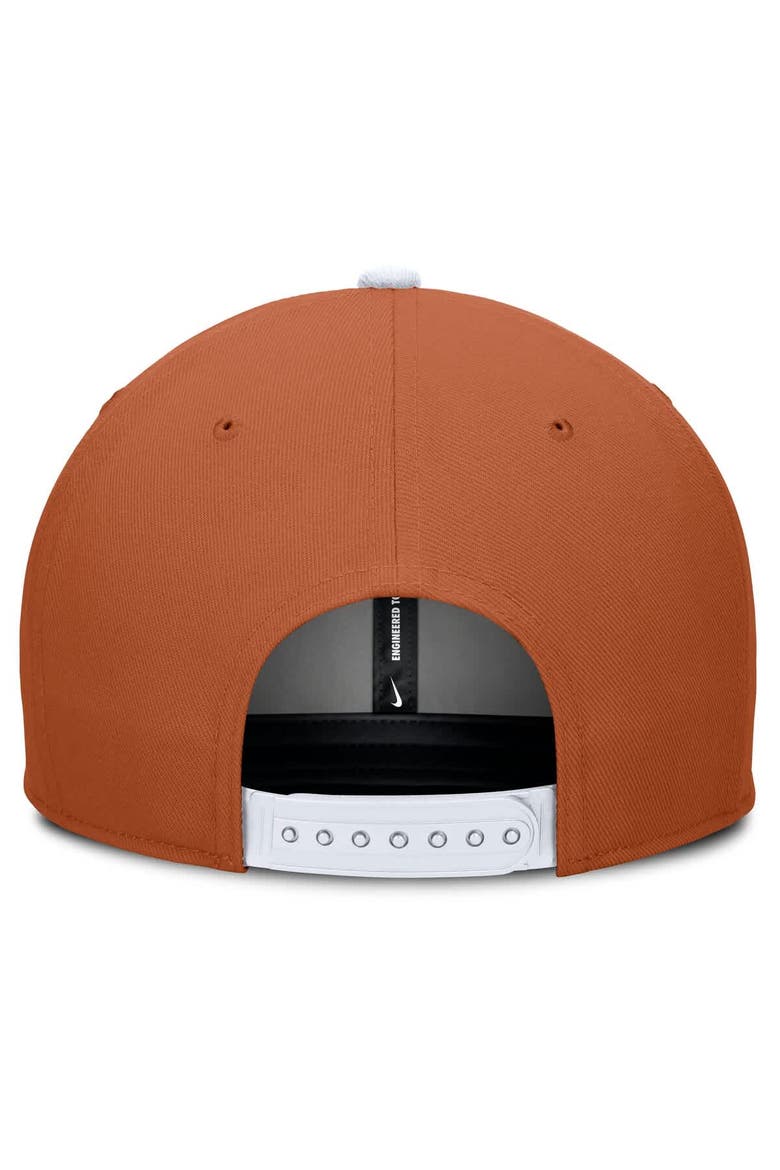 Men's Nike Texas Orange/Cream Texas Longhorns Pro Legacy Script Snapback Hat, Alternate, color, Burnt Orange