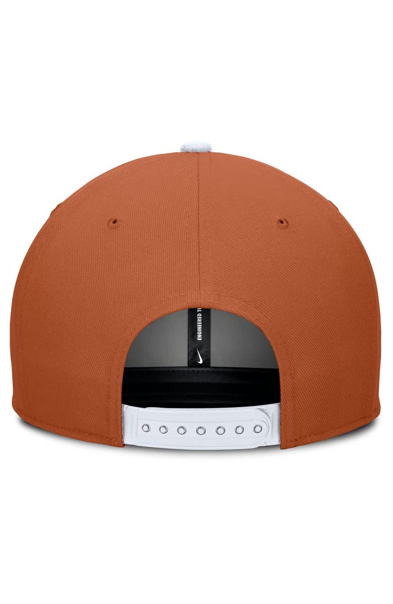 Nike Men's Nike Texas Orange/Cream Texas Longhorns Pro Legacy Script Snapback Hat, Alternate, color, Burnt Orange