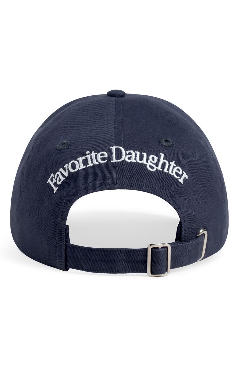 Favorite Daughter Go Sports Cotton Twill Adjustable Baseball Cap, Alternate, color, True Navy / White