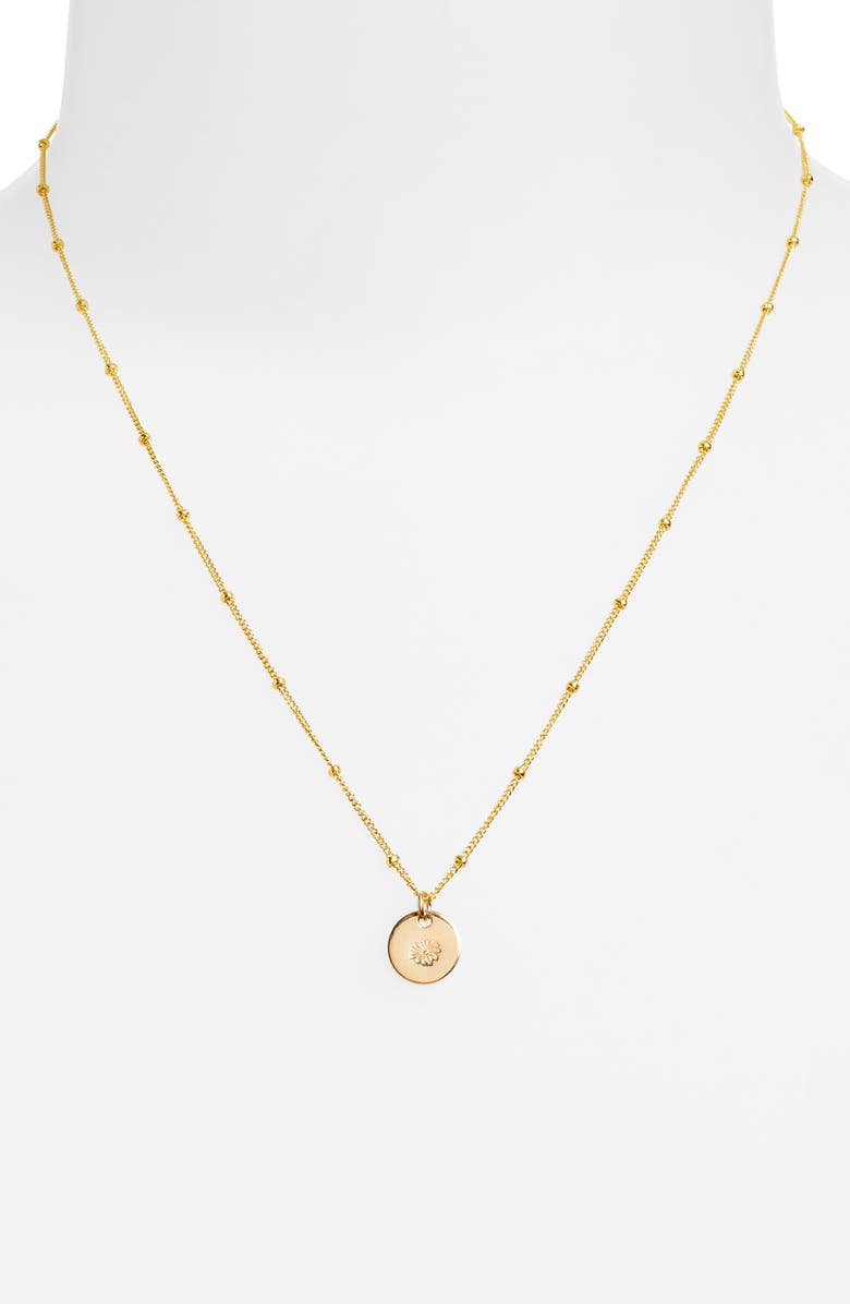 Nashelle Petite Birth Flower Necklace, Alternate, color, Gold Fill