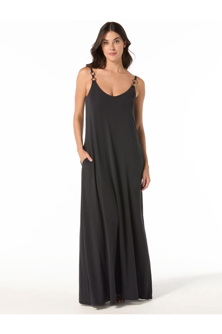 A-Line Dress Coverup Swim, Main, color, Black