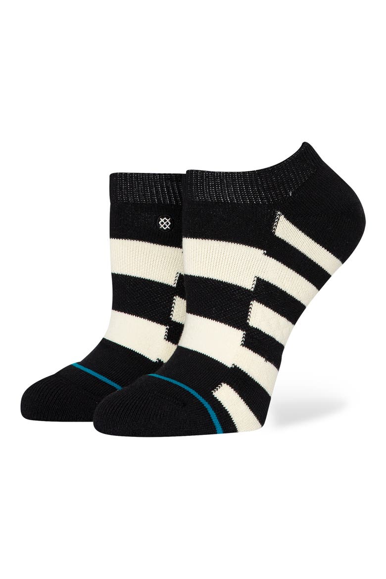 Splitting Up Cotton Blend Ankle Socks, Main, color, BLACK
