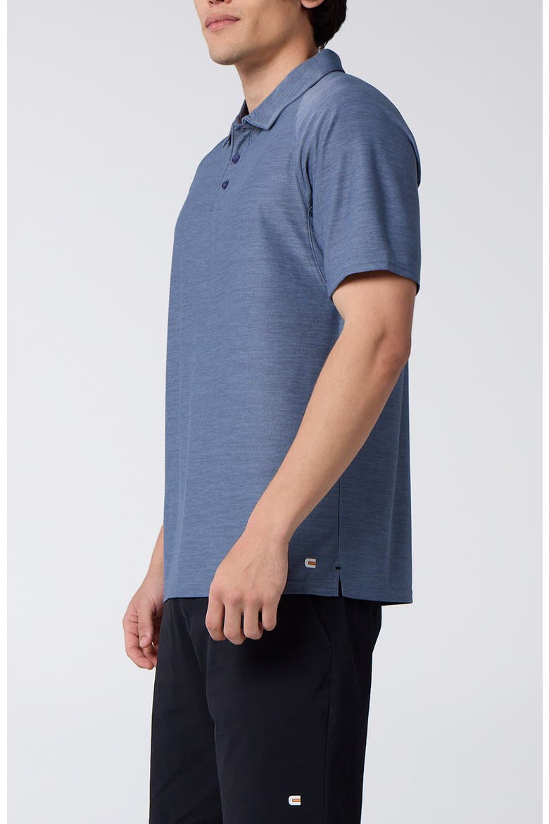 Men's Cross-Sport Tech Pique Polo, Alternate, color, Stone Blue Heather
