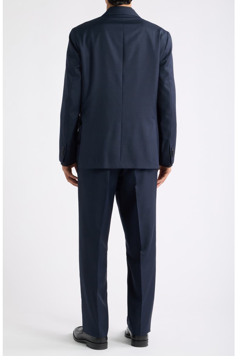 Tango Double Breasted Plaid Wool Suit, Alternate, color, NAVY