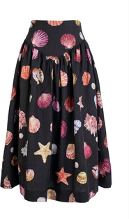 NO PISE LA GRAMA Sotavento Conchitas White Midi Skirt