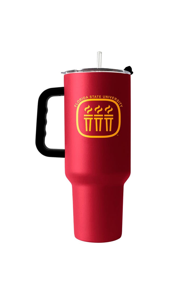 LOGO BRANDS Florida State Seminoles 40oz. Powder Coat Tumbler with Handle, Main, color,