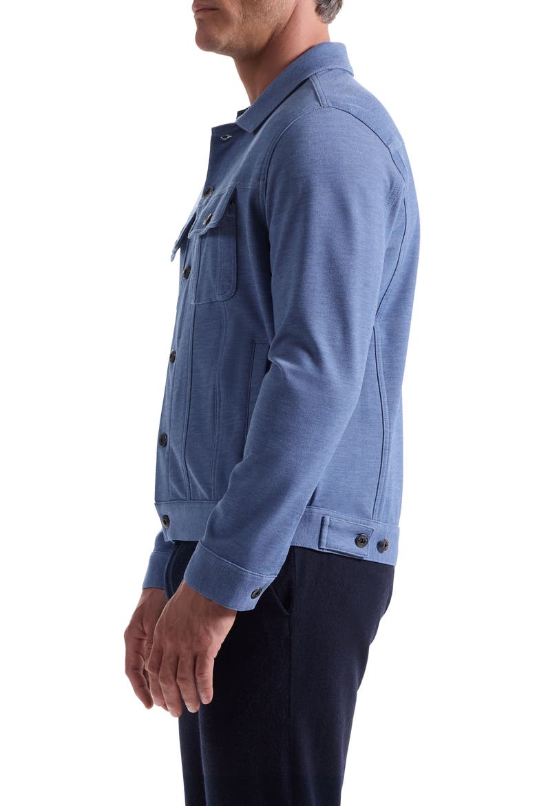 Knit Trucker Jacket, Alternate, color, COBALT