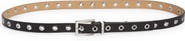 Ganni Thin Eyelet Recycled Leather Belt