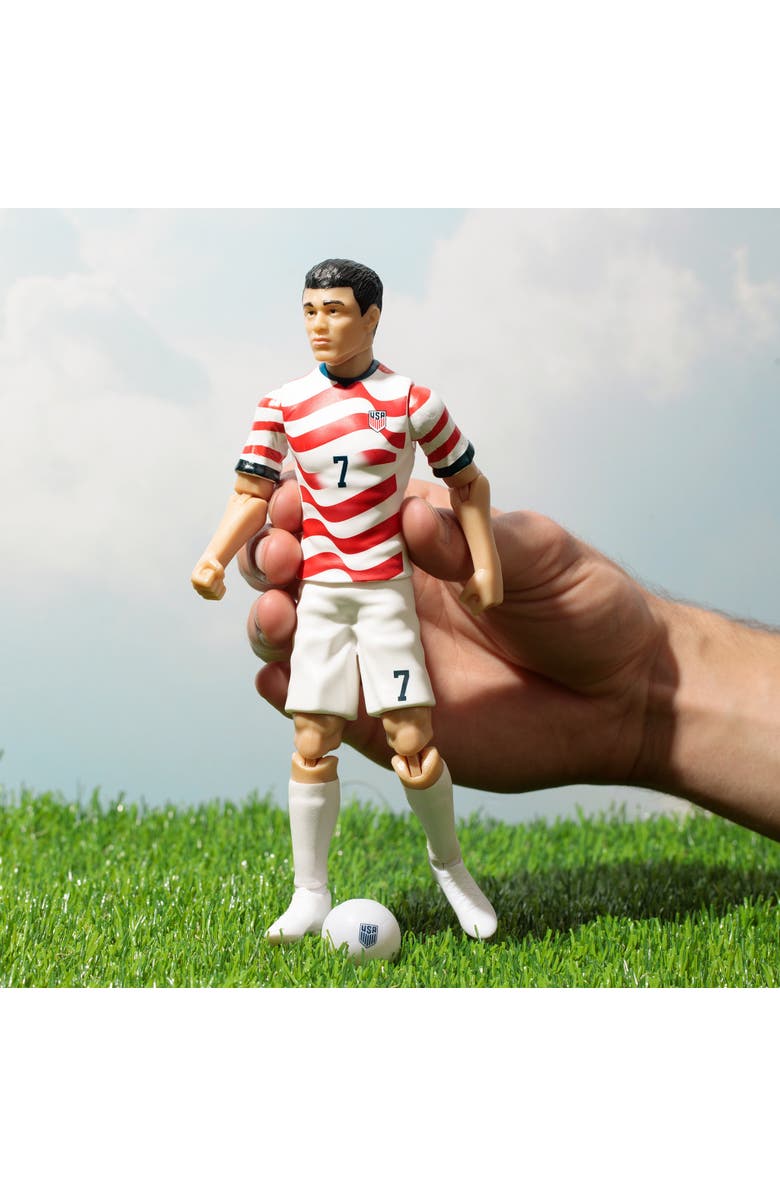 Banbo Toys Sockers 2026 USMNT Gio Reyna 8" Soccer Action Figure, Alternate, color, Red